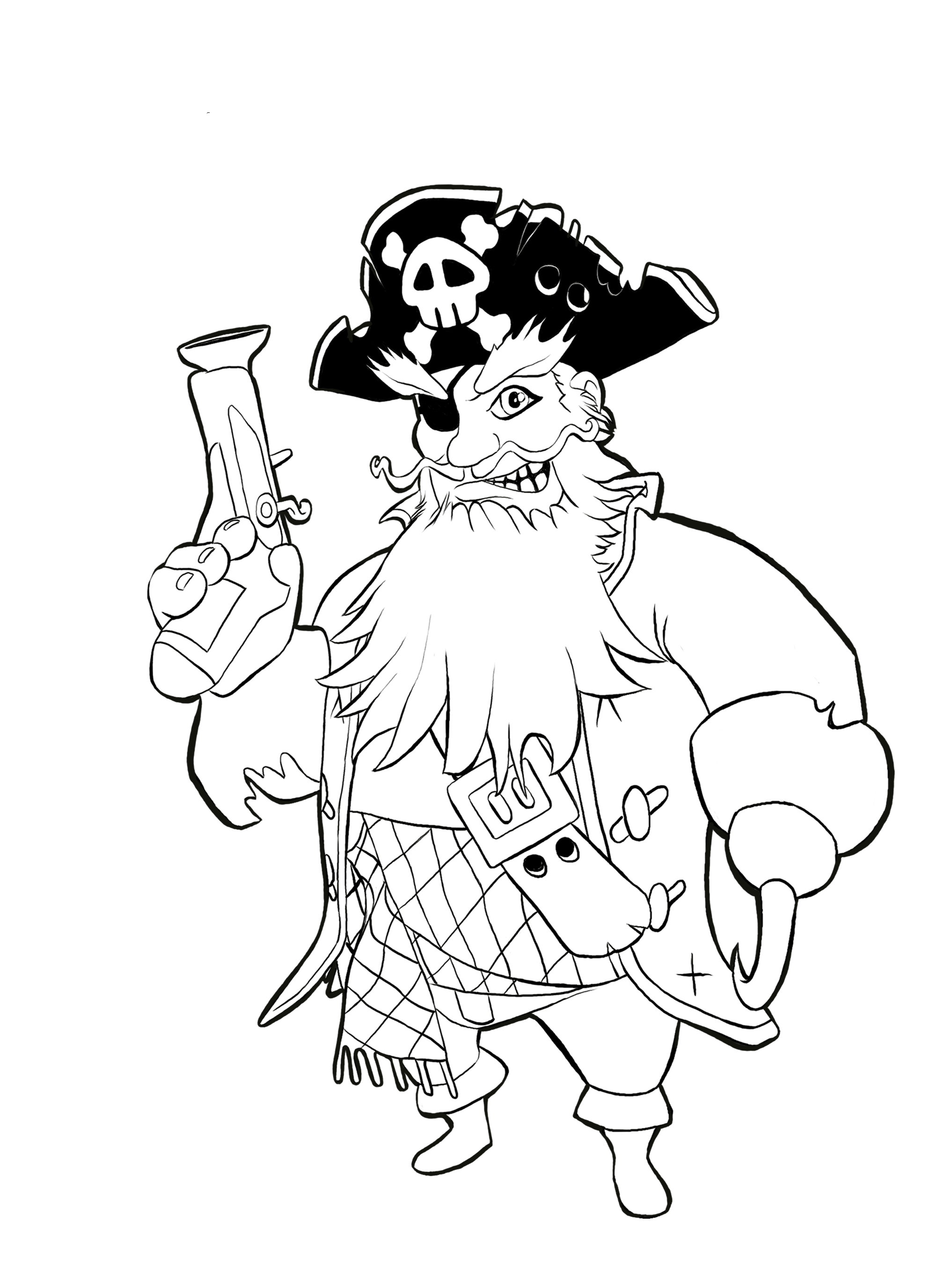 pirata para colorir