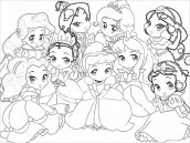 princesas baby disney para colorir