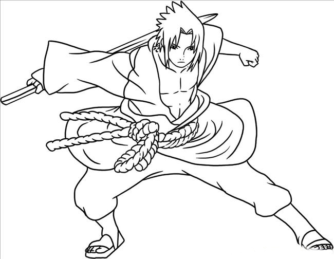 sasuke desenhos para colorir e pintar