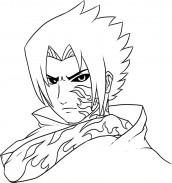 sasuke para pintar e imprimir