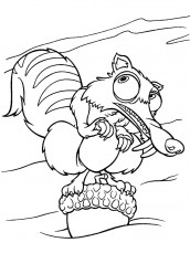 scrat era do gelo para colorir