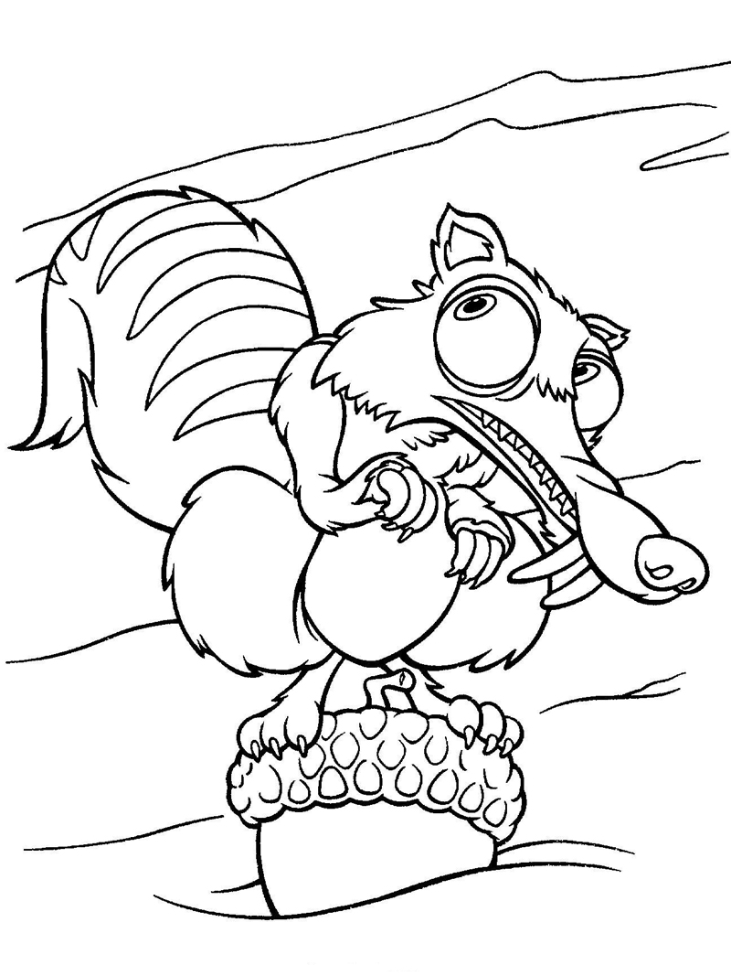 scrat era do gelo para colorir