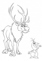 sven frozen desenhos para colorir e pintar