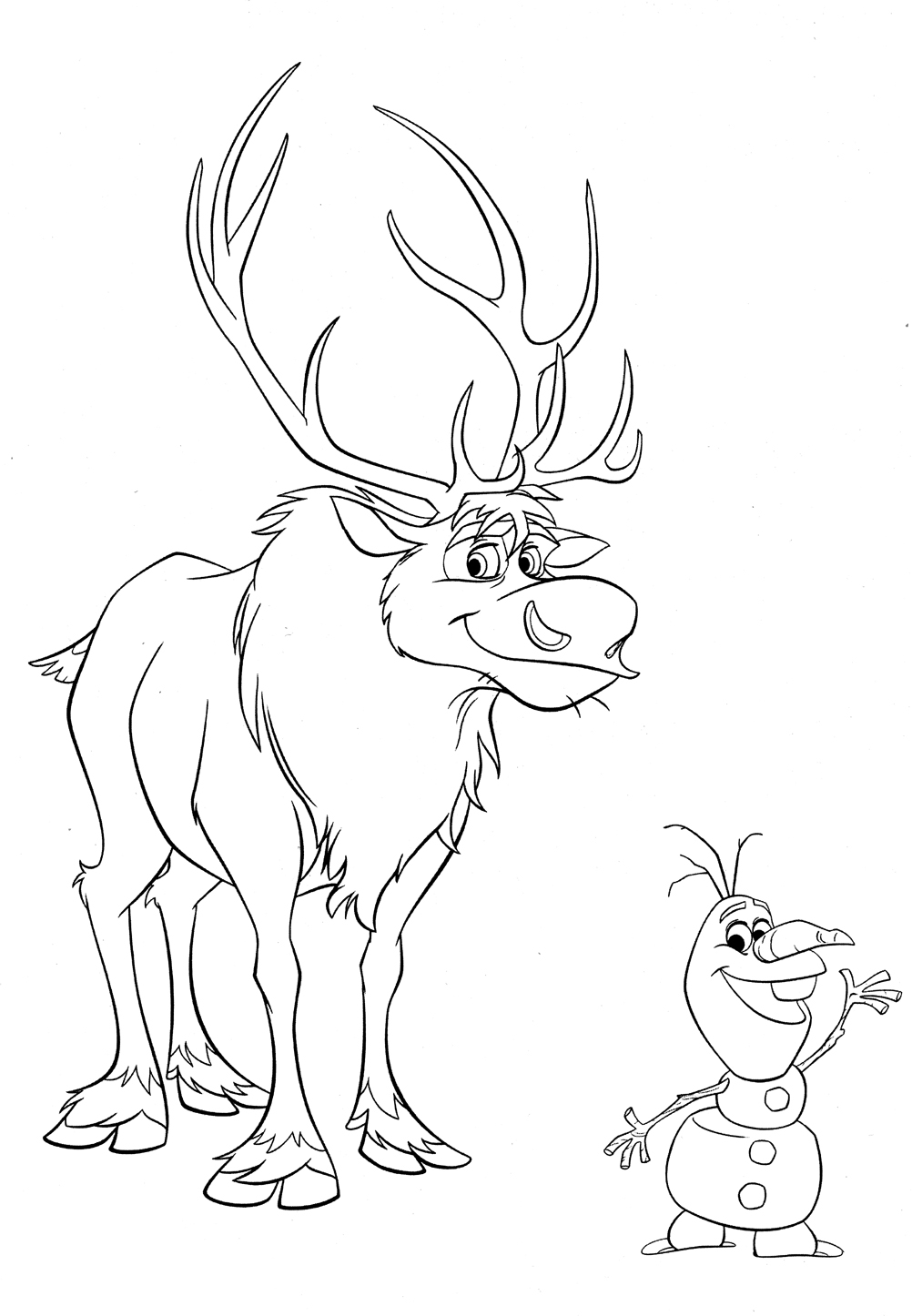 sven frozen desenhos para colorir e pintar