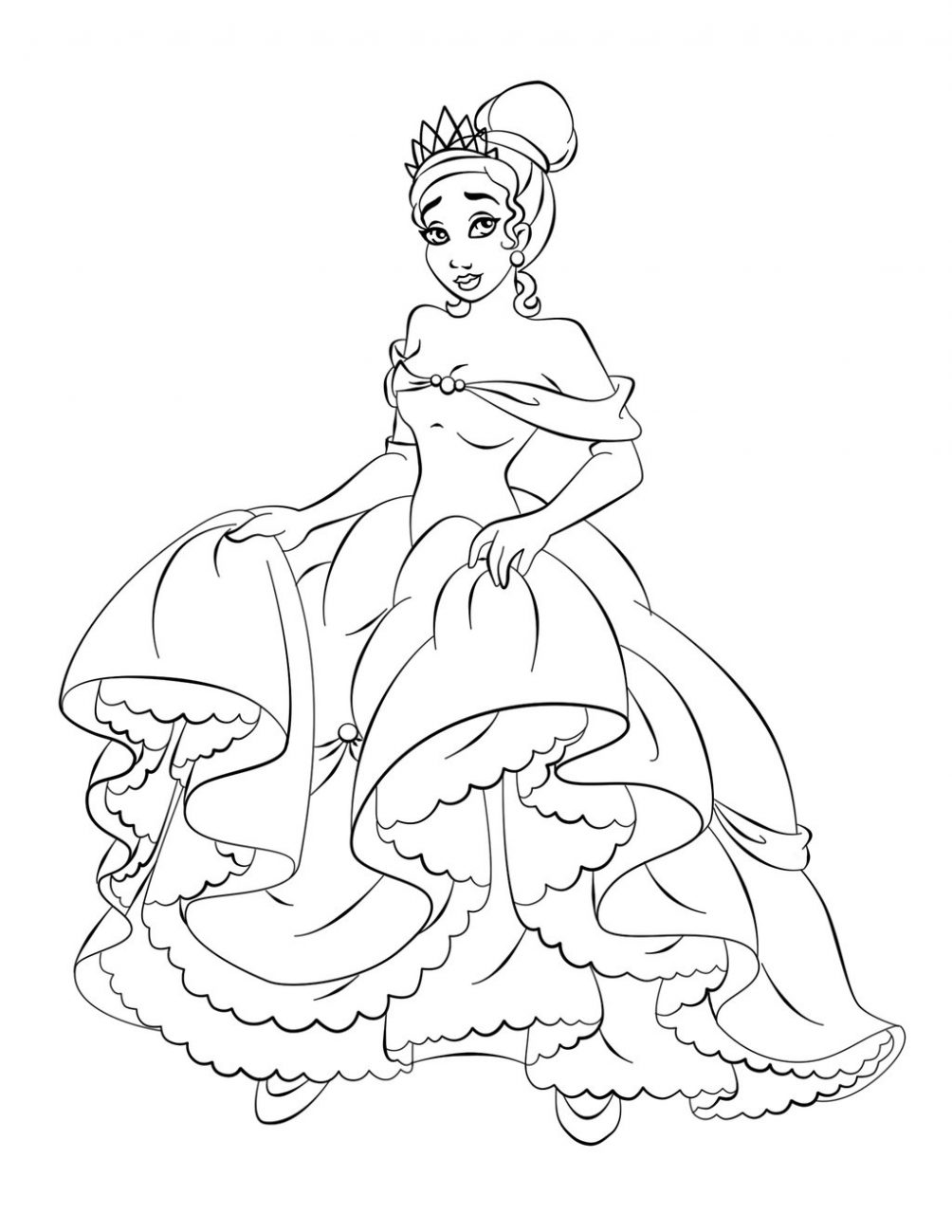 tiana colorir