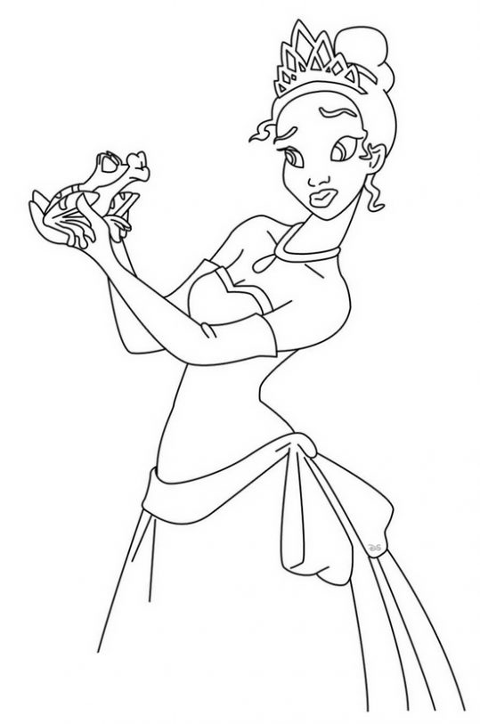 tiana desenhos para pintar