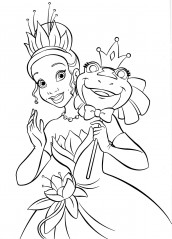 tiana princesa da disney para colorir