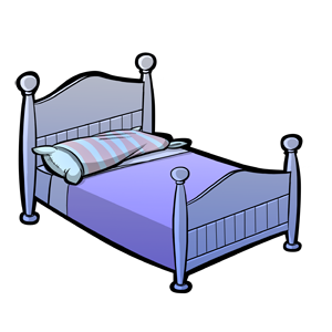 Desenhos de cama para colorir