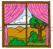 Desenhos de janela para colorir 01