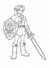 a lenda de zelda colorir