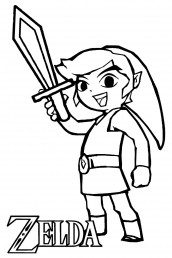 a lenda de zelda desenhos para colorir