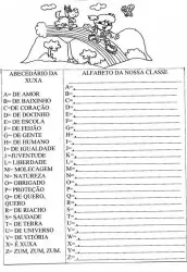 alfabeto da xuxa para colorir
