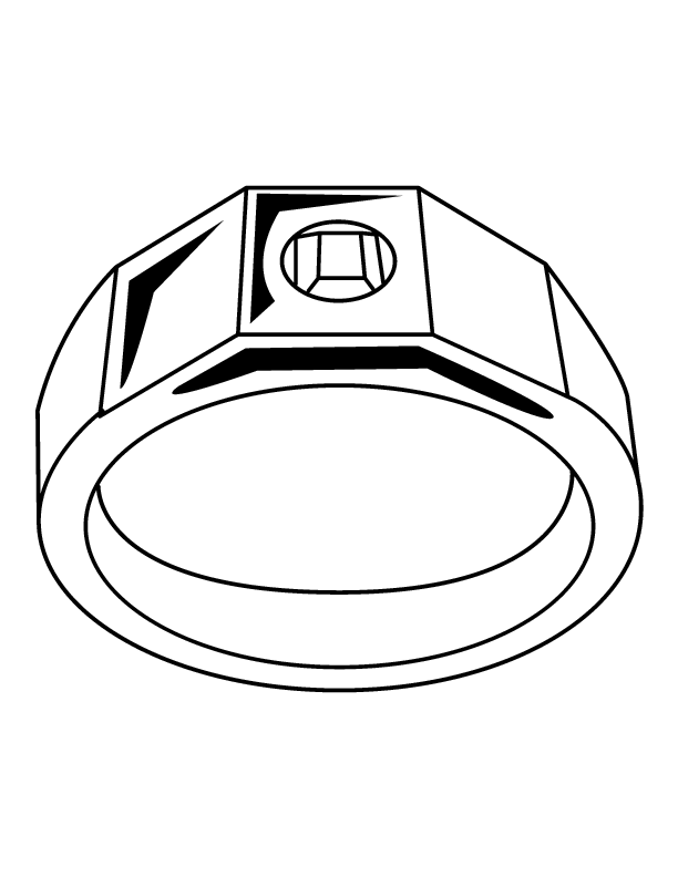 anel de brilhantes para colorir