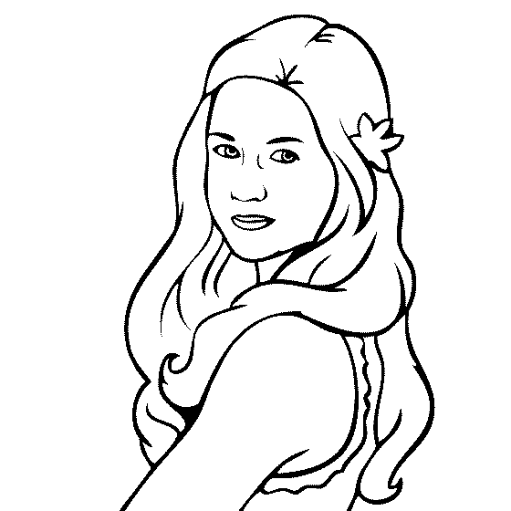 ariana grande para colorir