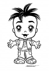 cebolinha chibi para colorir turma da monica