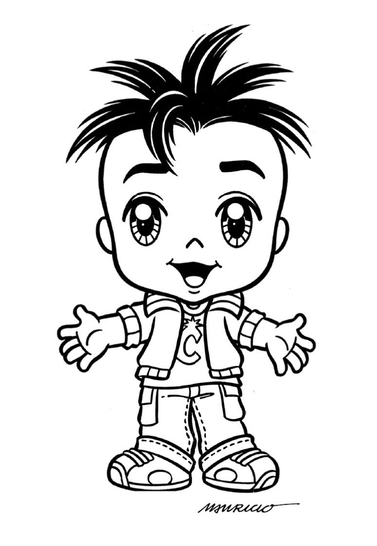 cebolinha chibi para colorir turma da monica