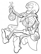 desenho de esqueleto humano para colorir