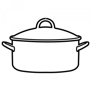 Desenhos de panela para colorir
