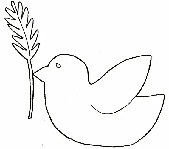 desenho para colorir pomba da paz