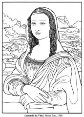 desenho para pintar monalisa