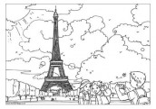 desenhos colorir torre eiffel