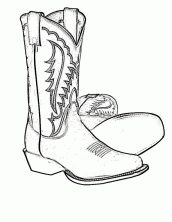 desenhos de bota country para colorir