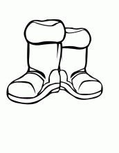 desenhos de botas de inverno para colorir