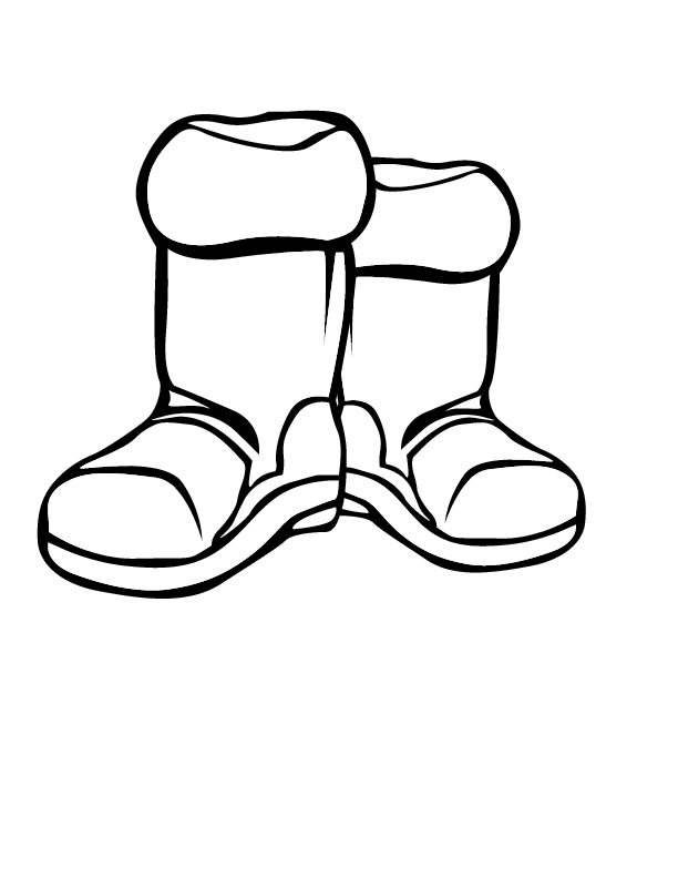 desenhos de botas de inverno para colorir