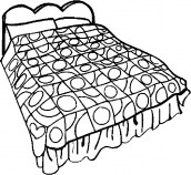 desenhos de cama para colorir
