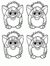 desenhos de furby boom para pintar