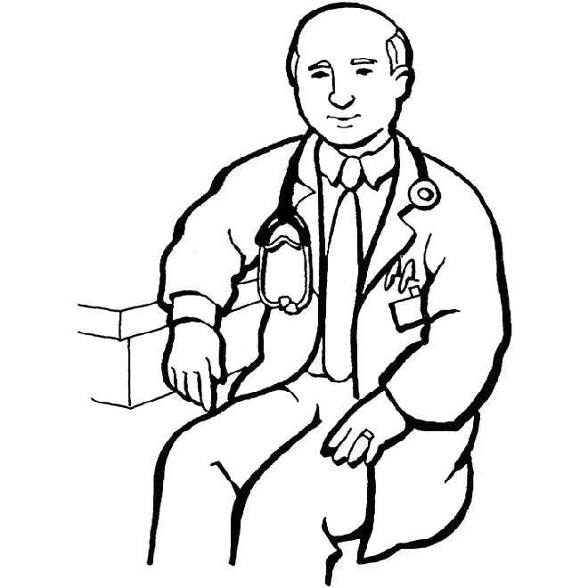 desenhos de medico para colorir