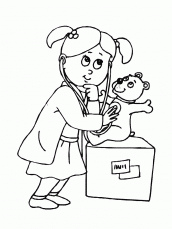 Desenho de Médico auscultando para Colorir - Colorir.com