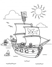 desenhos de navio pirata para colorir
