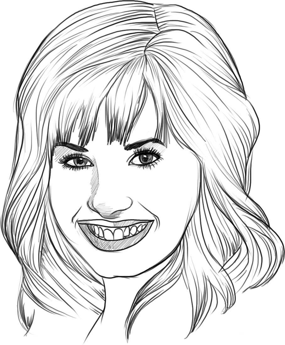 desenhos demi lovato para colorir