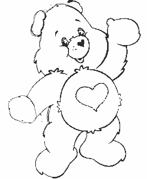 desenhos grandes para colorir dos ursinhos carinhosos