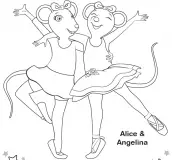 desenhos para colorir angelina bailarina