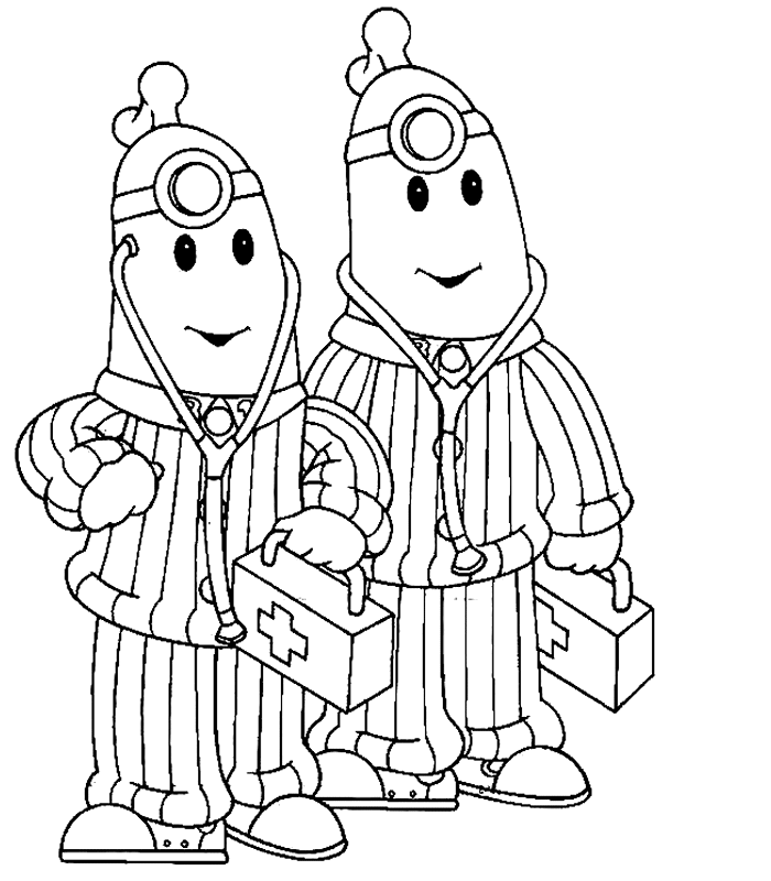 desenhos para colorir banana de pijamas