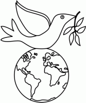 desenhos para colorir da pomba da paz