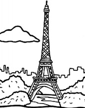 desenhos para colorir da torre de paris