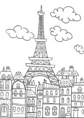 desenhos para colorir da torre eiffel