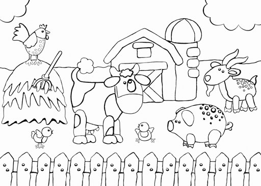 desenhos para colorir de animais da fazenda