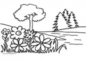 desenhos para colorir de jardim