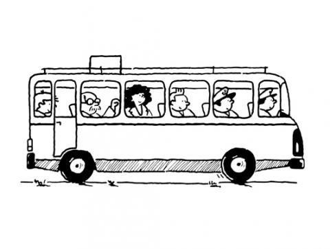 desenhos para colorir de onibus escolar