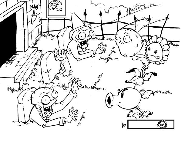 desenhos para colorir de plants vs zombies