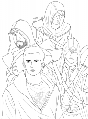 desenhos para colorir do assassins creed