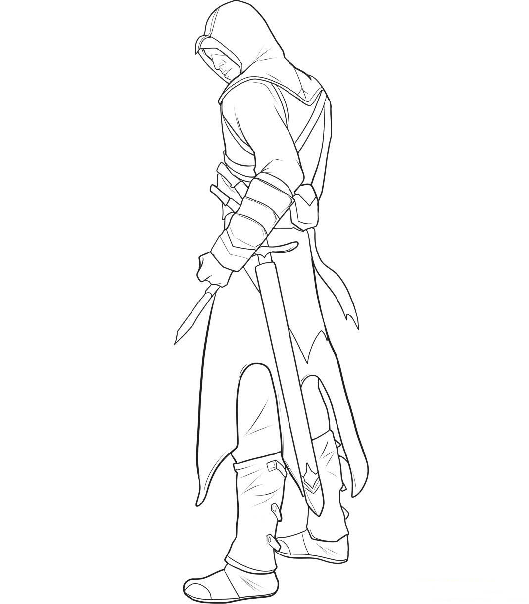 desenhos para colorir do assassins creed 2