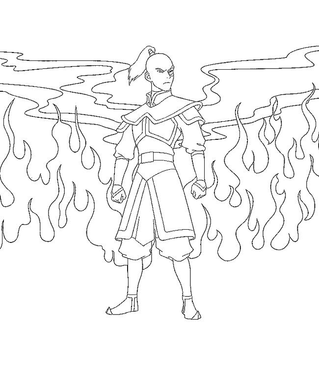 desenhos para colorir do avatar a legenda de aang