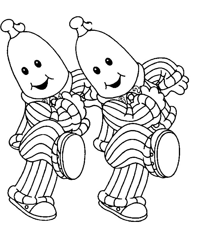 desenhos para colorir e imprimir bananas de pijamas