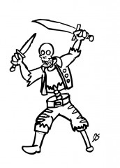 desenhos para colorir esqueleto