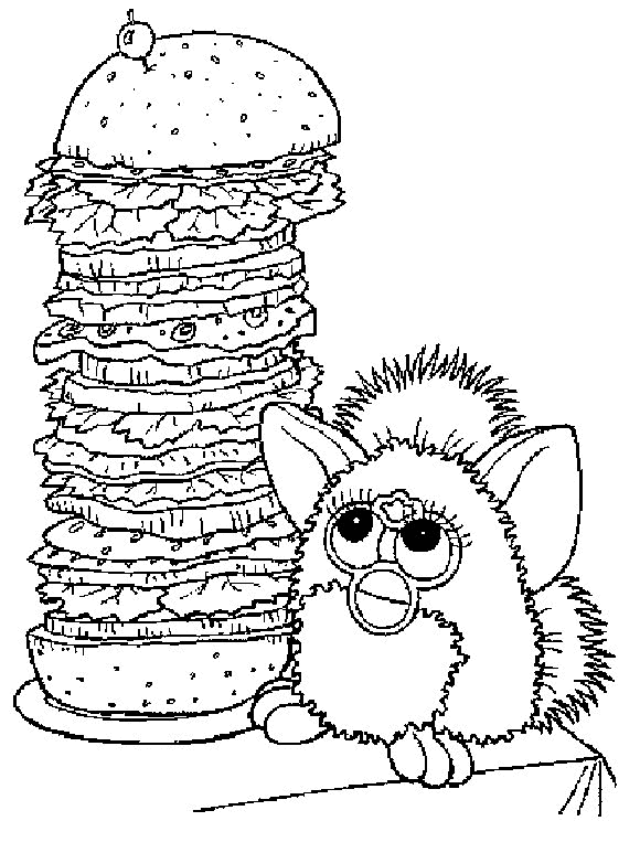 desenhos para colorir furby babay